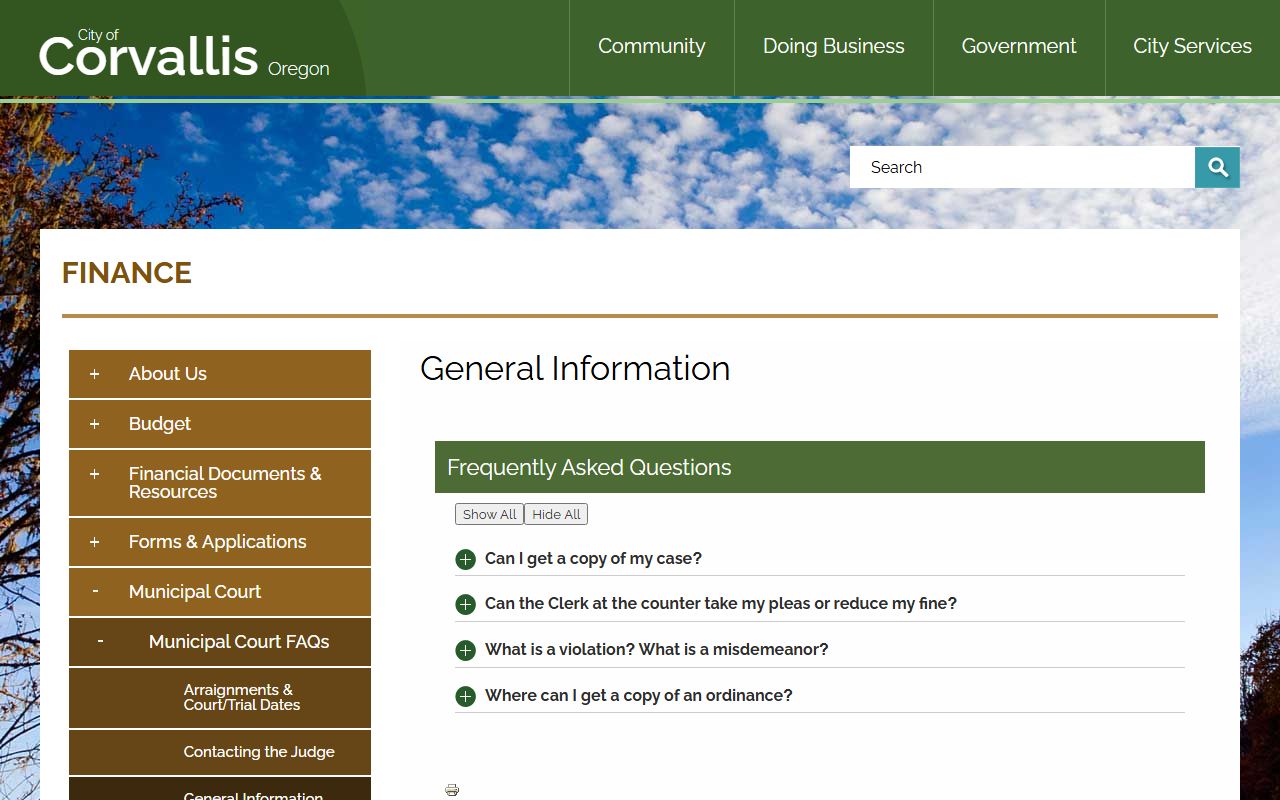 Corvallis released inmates police department