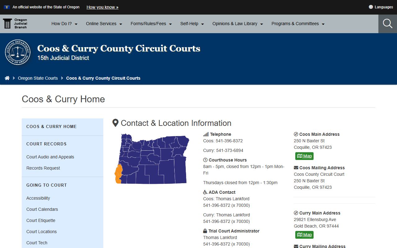 Coos County released inmates records from Coos County Sheriff website