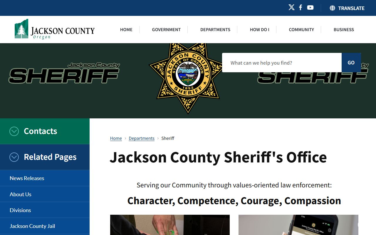 Jackson County Sheriff inmate search for released inmates records