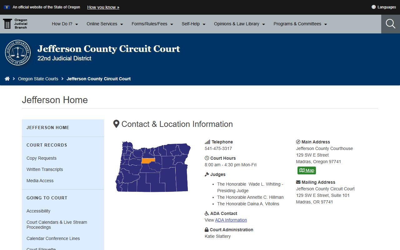 Jefferson County Sheriff website for released inmates records