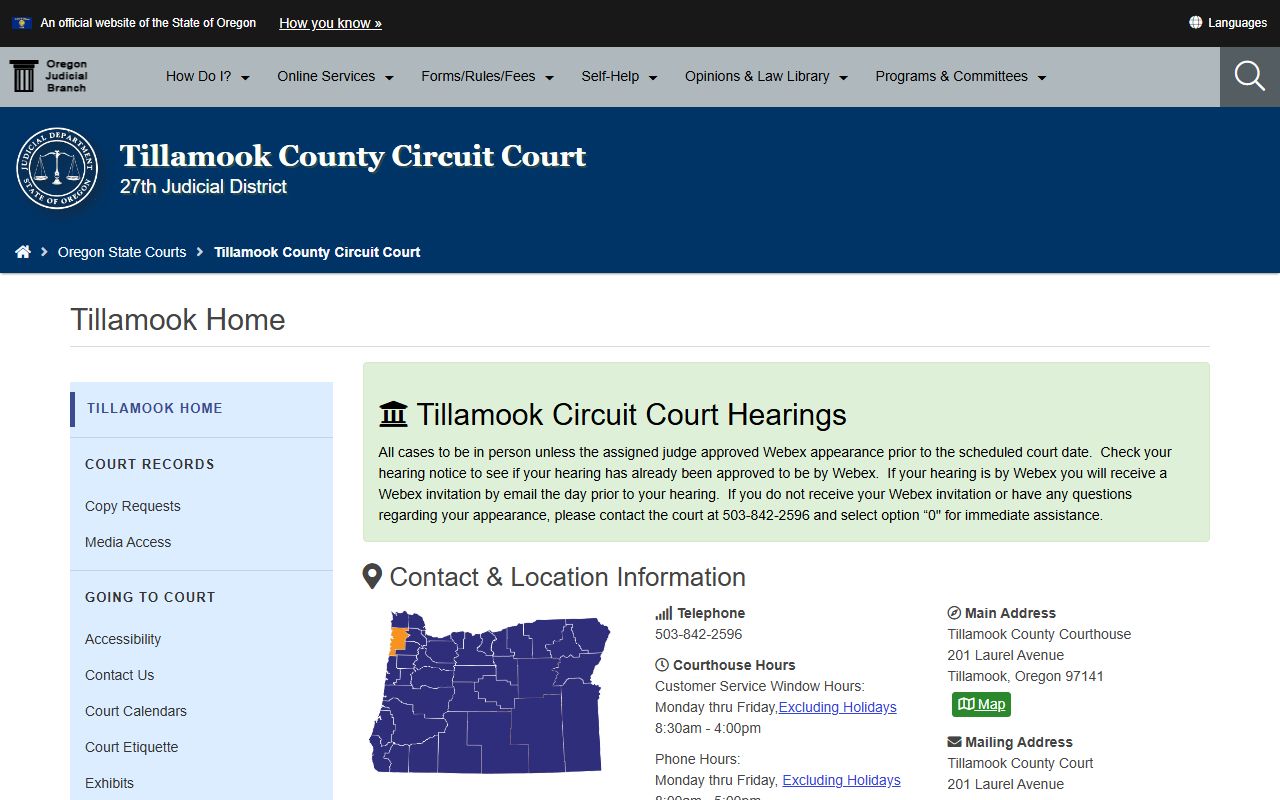 Tillamook County released inmates records from the Sheriff office in Tillamook